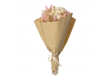 Bouquet de fleurs séchées "Folk" Rose H50cm