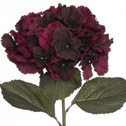 Tige d'hortensia rubis H83cm