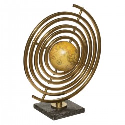 Globe "Sandy" métal doré H37cm objet déco vintage, esprit voyage