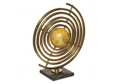 Globe "Sandy" métal doré H37cm objet déco vintage, esprit voyage