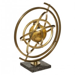 Globe "Sandy" métal doré H37cm