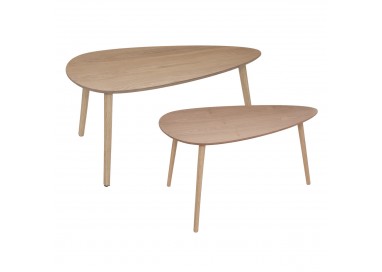 Table gigognes basse "Mileo" naturel x2