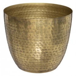 Vase en métal martelé doré "Oasis" D18cm
