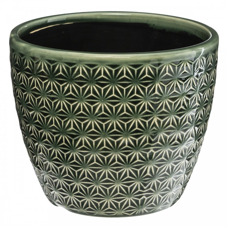 Pot en céramique D14cm, vert