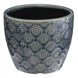 Pot en céramique D14cm, bleu