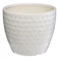 Pot en céramique D14cm, blanc