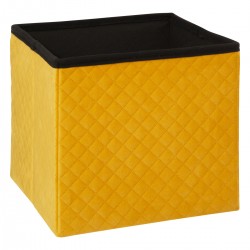 Pouf pliable en velours jaune "Mix'N'Modul" - My Kozy Shop