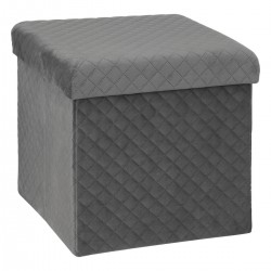 Pouf pliable en velours gris foncé "Mix'N'Modul" - My Kozy Shop