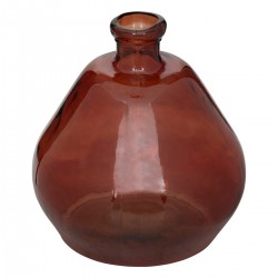 Vase rond en verre recyclé "Uly" D45cm ambre