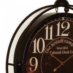 Horloge métal à gousset noir 