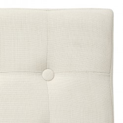 Pouf pliable beige en tissu 