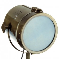 Lampe en pin et acier trépied 