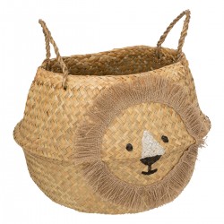 Panier "Lion" en roseau D35cm - My Kozy Shop