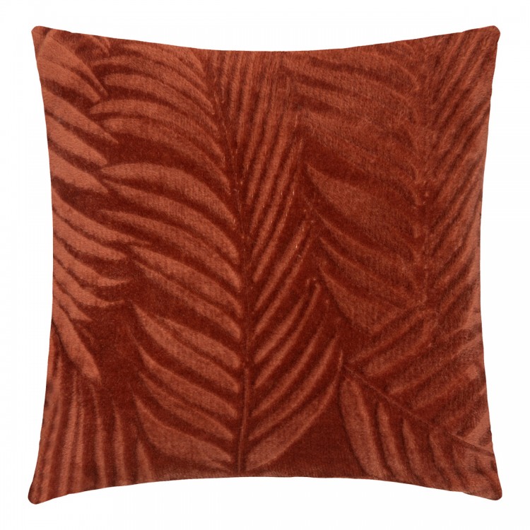 Coussin "Zoa" en flanelle terracotta - Divers coloris - 40x40cm - My Kozy Shop