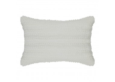 Coussin "Liani" fausse fourrure blanche 38x58cm - My Kozy Shop