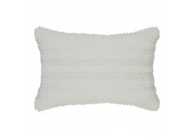 Coussin "Liani" fausse fourrure blanche 38x58cm - My Kozy Shop