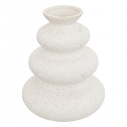 Vase "Olme" en céramique sable blanc H20cm - My Kozy Shop