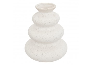 Vase "Olme" en céramique sable blanc H20cm - My Kozy Shop