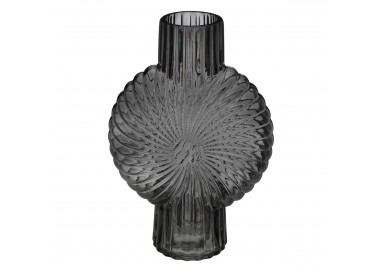 Vase "Coquillage" en verre H32cm gris - My Kozy Shop