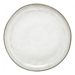 Lot de 6 assiettes plates "Flower" D26,5 Gris - My Kozy Shop