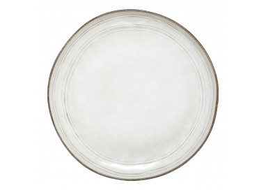 Lot de 6 assiettes plates "Flower" D26,5 Gris - My Kozy Shop