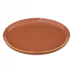 Assiette plate "Le Collectionneur" en porcelaine terracotta D27cm - My Kozy Shop