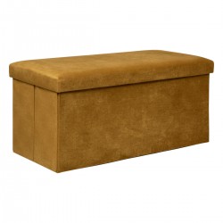 Pouf pliable double "Lilou" en velours ocre - Divers coloris - My Kozy Shop