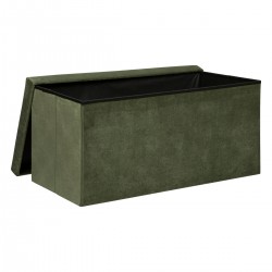 Pouf pliable double "Lilou" en velours kaki - Divers coloris - My Kozy Shop