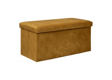 Pouf pliable double "Lilou" en velours ocre - Divers coloris - My Kozy Shop