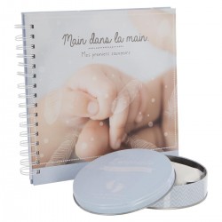 Coffret album de naissance et empreinte 