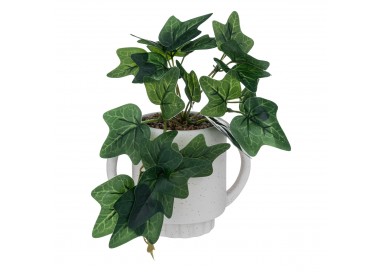 Plante artificielle en pot "Olme" en céramique H24cm - My Kozy Shop