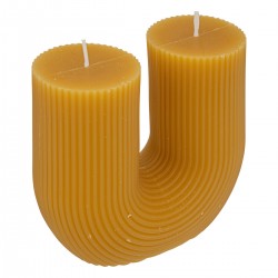 Bougie en U "Demi" jaune moutarde - My Kozy Shop
