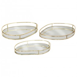 Set de 3 plateaux en métal doré - My Kozy Shop