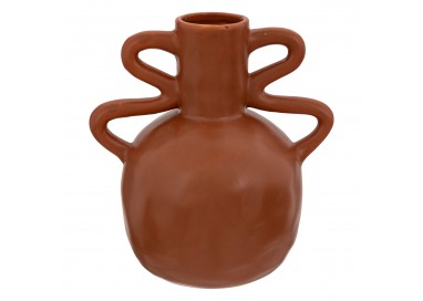 Vase "Olme" cannelle en céramique H20cm - My Kozy Shop