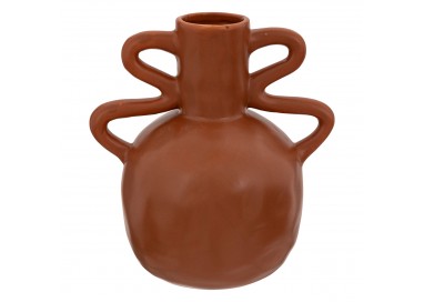 Vase "Olme" cannelle en céramique H20cm - My Kozy Shop