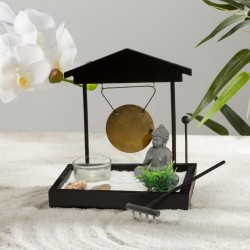 Jardin zen et son gong 