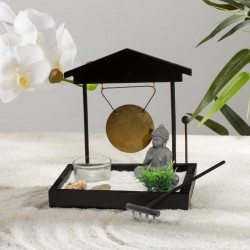 Jardin zen et son gong 