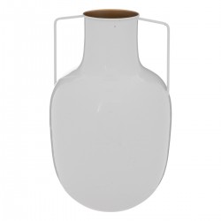 Vase en métal "Le Collectionneur" blanc H30cm - My Kozy Shop