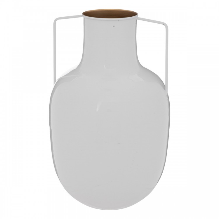 Vase en métal "Le Collectionneur" blanc H30cm - My Kozy Shop