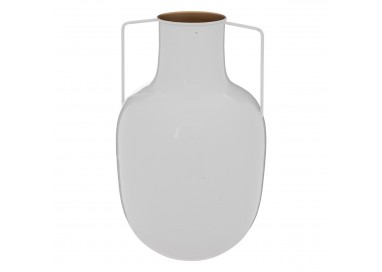 Vase en métal "Le Collectionneur" blanc H30cm - My Kozy Shop