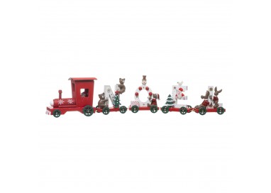 Train 4 wagons de Noël en bois - My Kozy Shop
