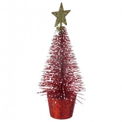 Décoration de table "Sapin à paillettes" rouge - My Kozy Shop