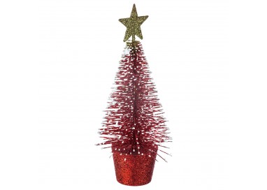 Décoration de table "Sapin à paillettes" rouge - My Kozy Shop