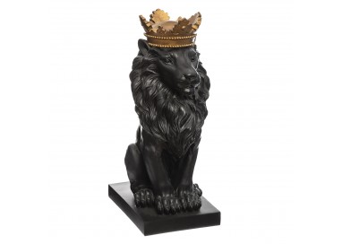 Lion "Royal" assis noir 37cm - My Kozy Shop