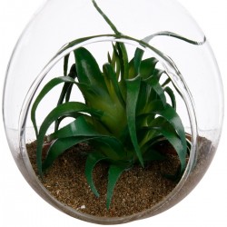 Plante artificielle dans boule de verre 