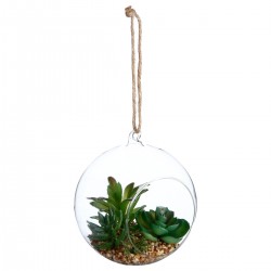 Plante articielle dans boule de verre