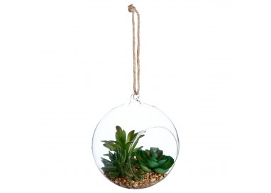 Plante articielle dans boule de verre