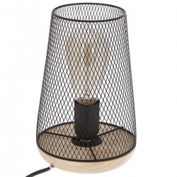 Lampe grillagée noire Zelly