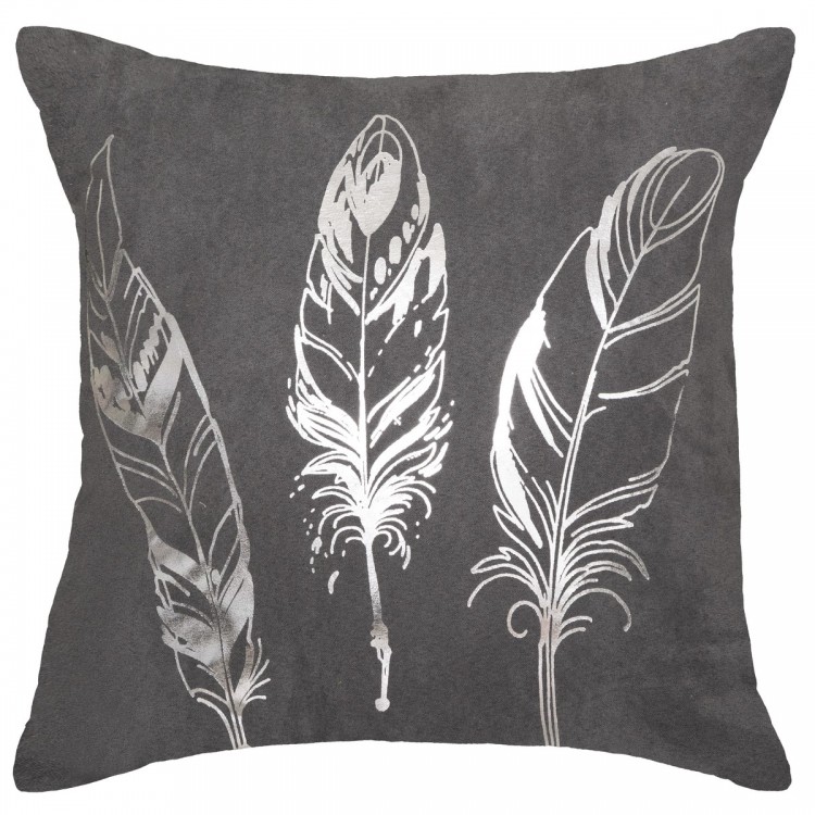 Coussin plume 40x40cm gris