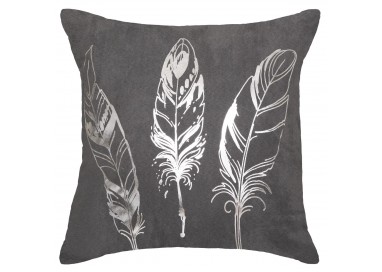 Coussin plume 40x40cm gris